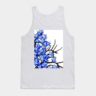 Maple Leaves Blue Tank Top